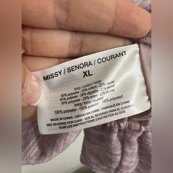 Vintage X America Lavender Elastic Waist Sweater Top Size XL - Picture 4 of 8